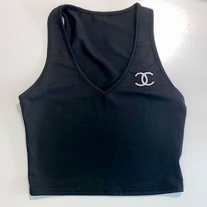 Dupe black Chanel tank top never worn